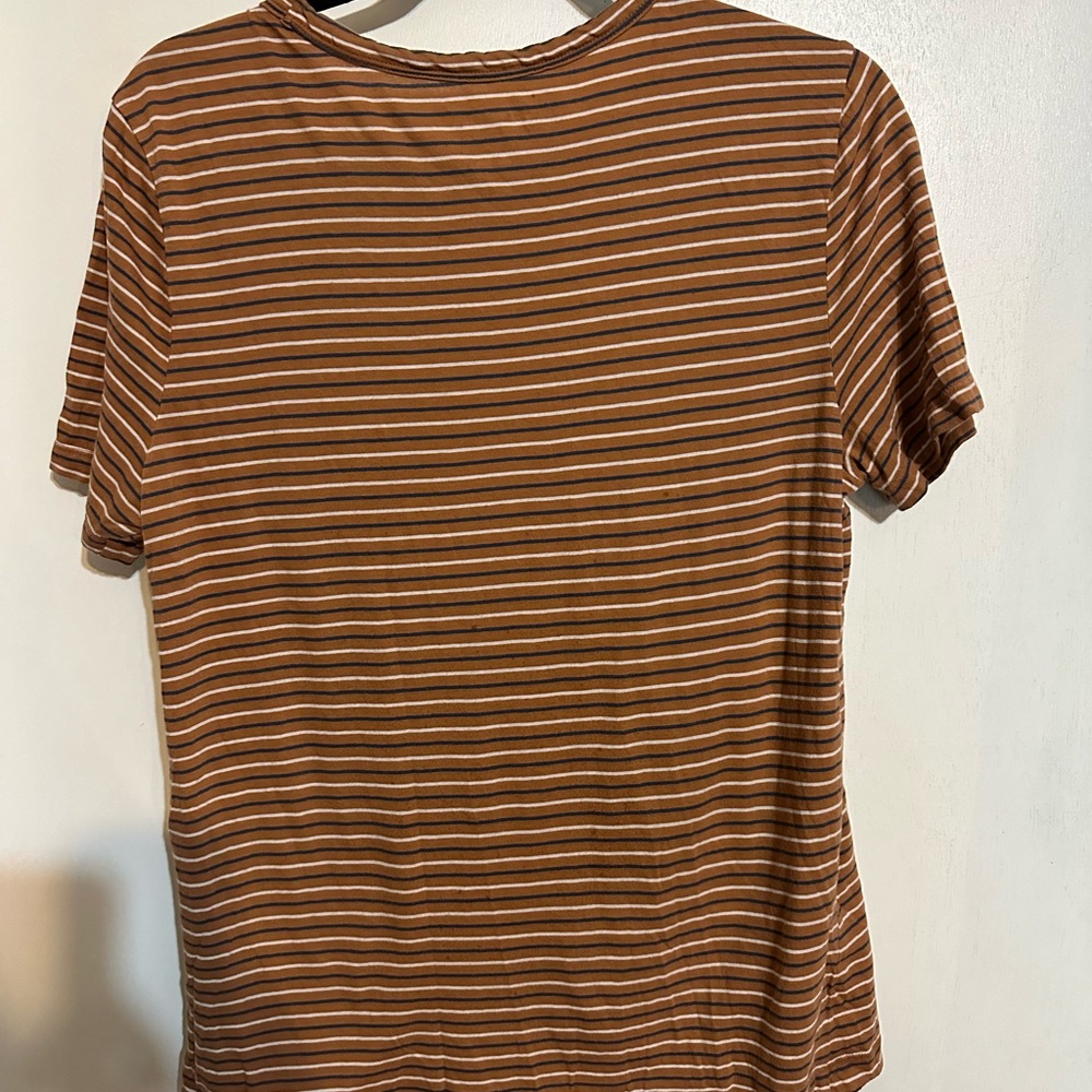 Universal Thread Brown Striped Short Sleeve Tee